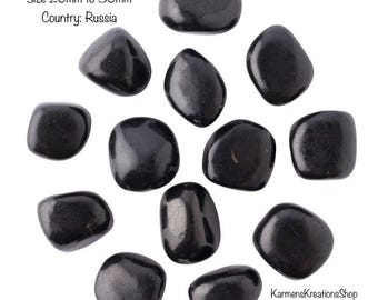 Shungite, polished tumblestone