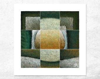 Small Abstract Art Print with an earthy feel. Great little art piece for any space