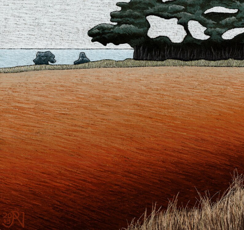 Australian landscape art print bold color australian giclee Etsy