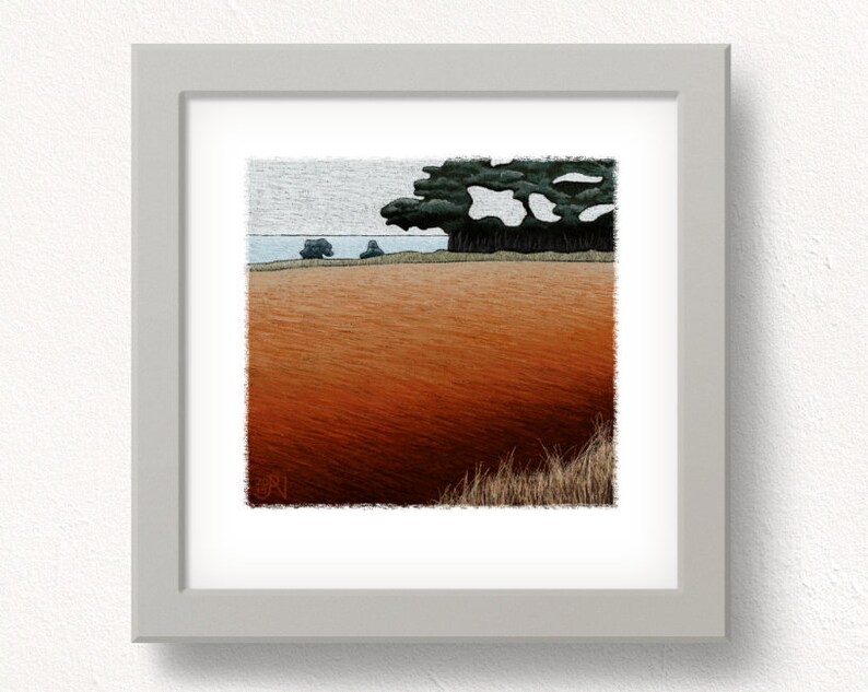Australian landscape art print bold color australian giclee Etsy