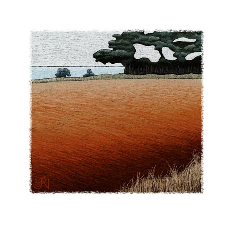 Australian landscape art print bold color australian giclee Etsy