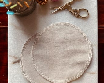 Linen Bra Insert Circle 100% Natural Bra Inserts Pure Linen Organic Intimates Handmade Gift Natural Bra Cup Insert Soft Breast Pads