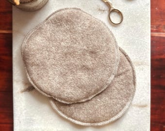 Inserciones de sujetador de lana merino reutilizables, anatómicas, 100 % lana merino, relleno de sujetador de lana merino pura, ropa interior orgánica, copa de sujetador hecha a mano, pecho suave