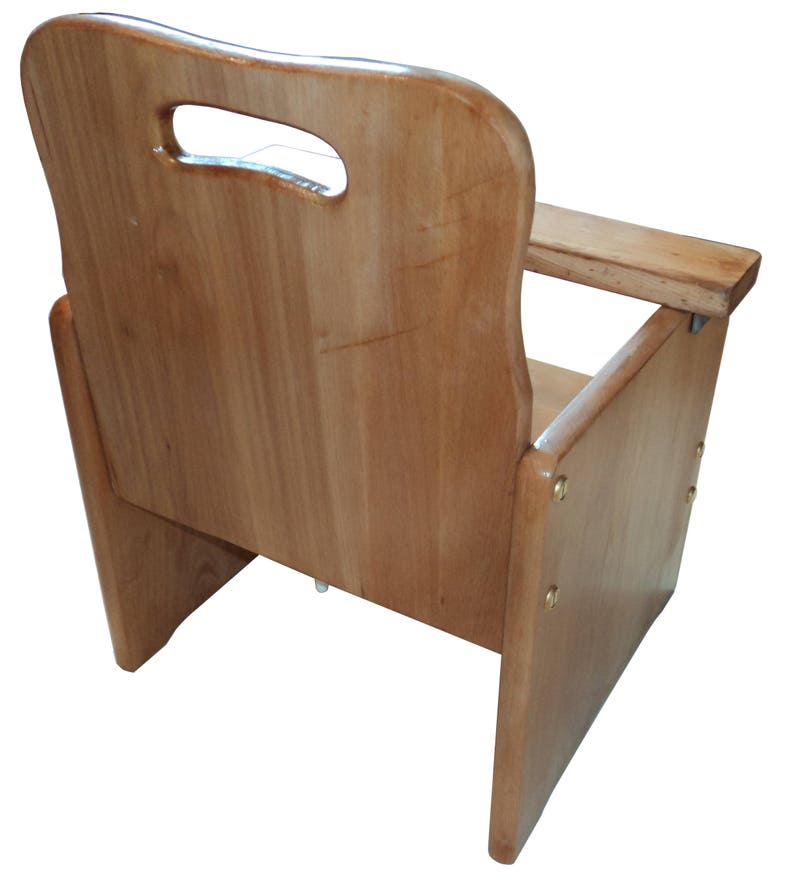 Wooden potty chair with tray /bar old fashioned ready for Etsy