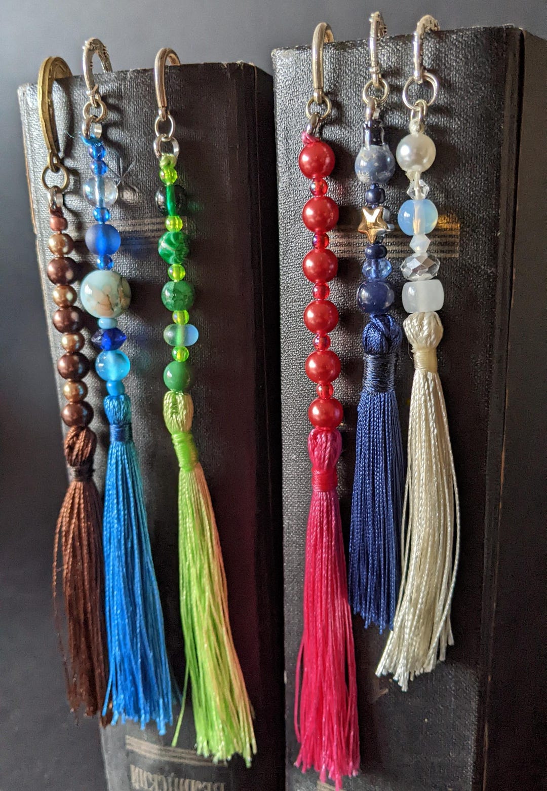 Tassel Beaded Bookmark | Fantasy Reader Gift | Colorful Book Lover ...