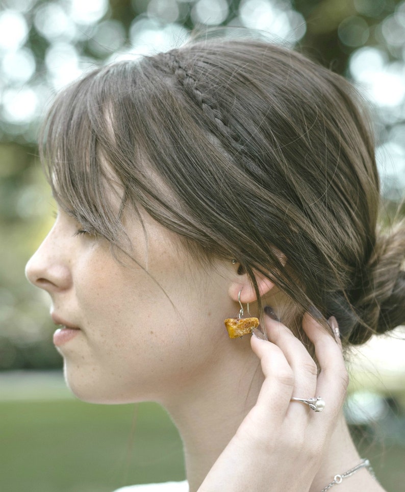 Raw Amber Studs Healing Earrings Beach Wedding Bridesmaid Etsy