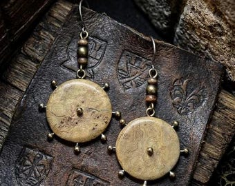 Pendientes místicos del bosque / Pendientes colgantes de ramas de plata / Joyería de leyenda nórdica / Aros de naturaleza mística / Artefacto pagano de madera del bosque