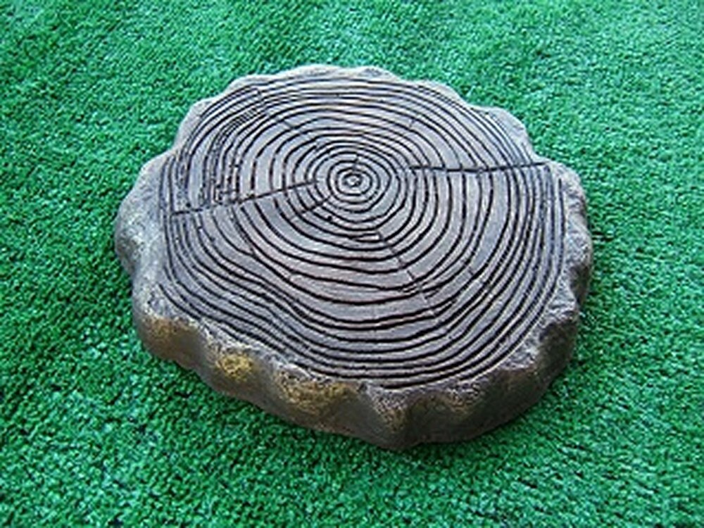 Log Stepping Stone Mould Make Your Own From Concrete Etsy
