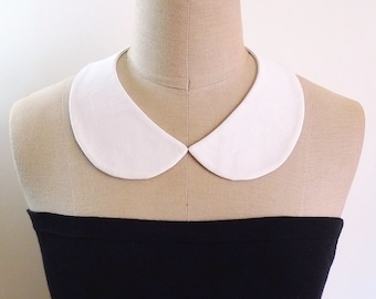 Peter Pan Collar Detachable Collar, white collar necklace, fabric collar necklace