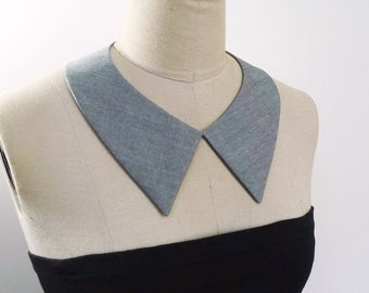 Peter Pan Collar. Grey collar necklace. Detachable Collar,Removable collar