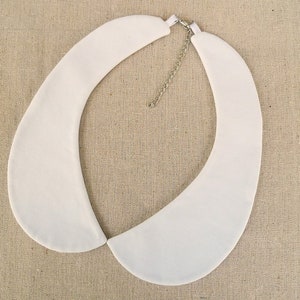 Peter Pan Collar Detachable Collar, white collar necklace, fabric collar necklace image 3