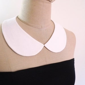 Peter Pan Collar Detachable Collar, white collar necklace, fabric collar necklace image 2