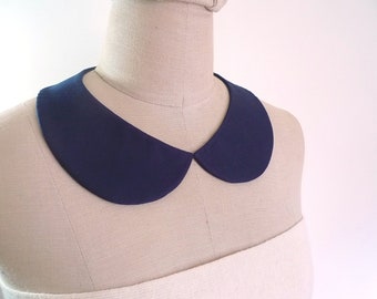 Peter Pan Collar Detachable Collar, Deep blue collar necklace