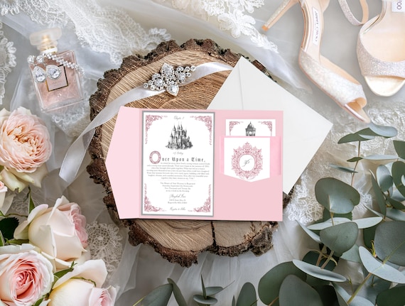 Storybook Wedding Invitation Suite | Fairytale Castle Princess Invite (Digital)