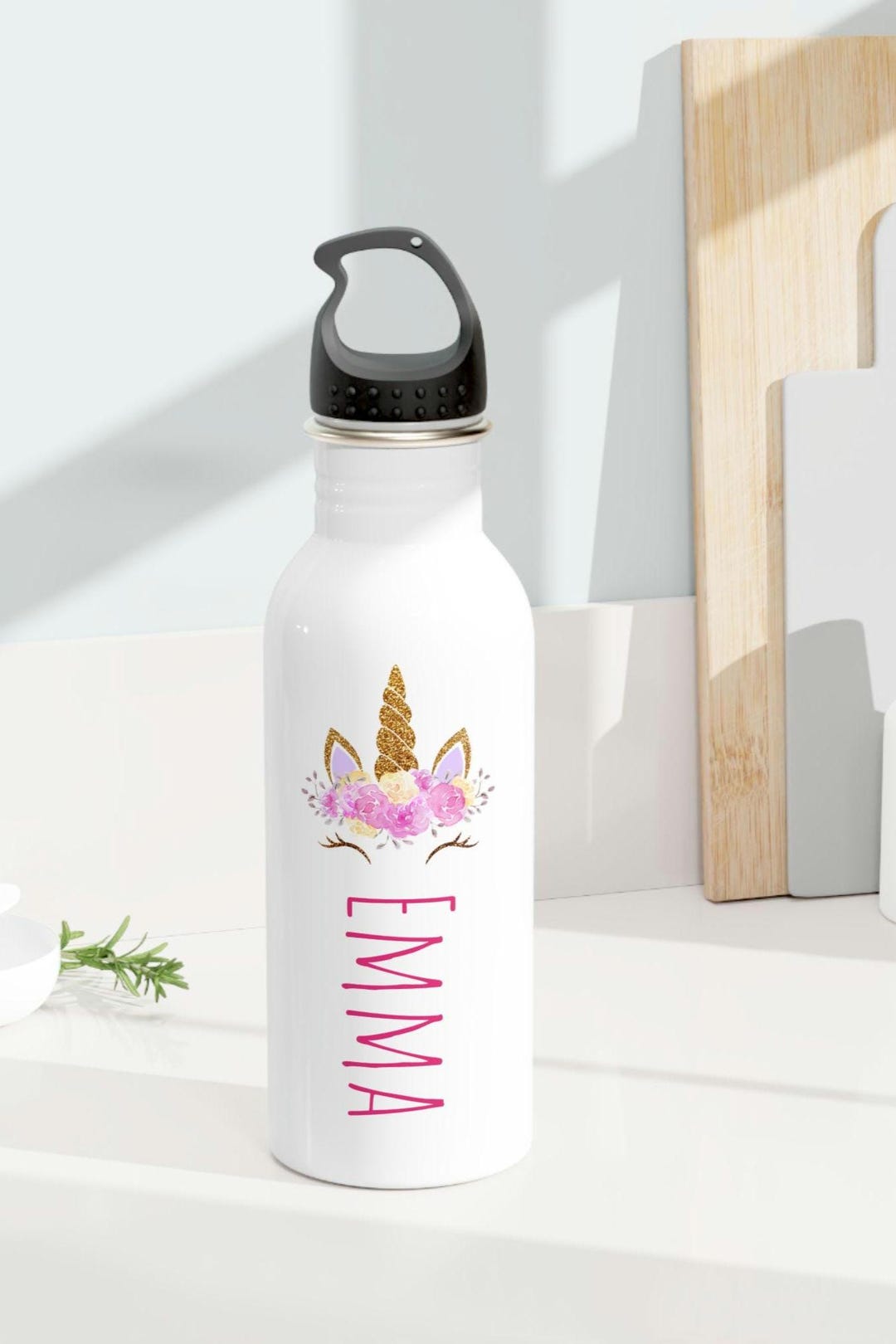 Personalized Unicorn Water Bottle: 20oz Stainless Steel Girls Bottle - Etsy