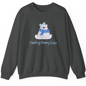 Feeling Berry Cute Polar Bear Crewneck Sweatshirt, Polar Bear Winter Sweatshirt, Funny Polar Bear Sweatshirt, Polar Bear Christmas Gift,
