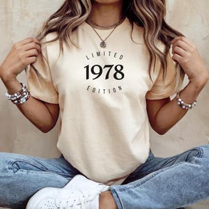 Limited Edition Personalized Birth Year Tee, Unisex Tshirt for Men and Women, Custom Year Shirt, Vintage Year Top, Birthday Gift Shirt, Year