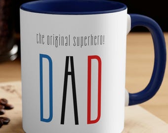 Taza de Papá Superhéroe, Regalo del Día del Padre, Taza de Café Divertida
