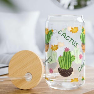 サボテンガラスシッパー 夏ドリンクカップ 多肉植物愛好家へのギフト 砂漠テーマ タンブラー サボテンガラス製品 南西部 サボテン植物愛好家へのギフト サボテン