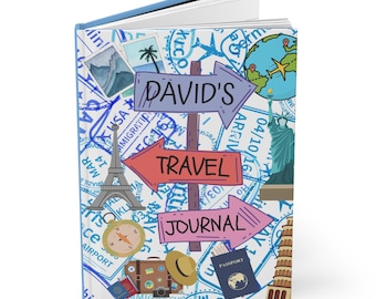Diario de viaje personalizado de tapa dura