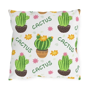 Cactus Pillow Patio Decor Outdoor Pillows Home Decor Southwest Pillow Succulent Pillow Plant Lovers Gift Desert Design Cushion Garden Decor