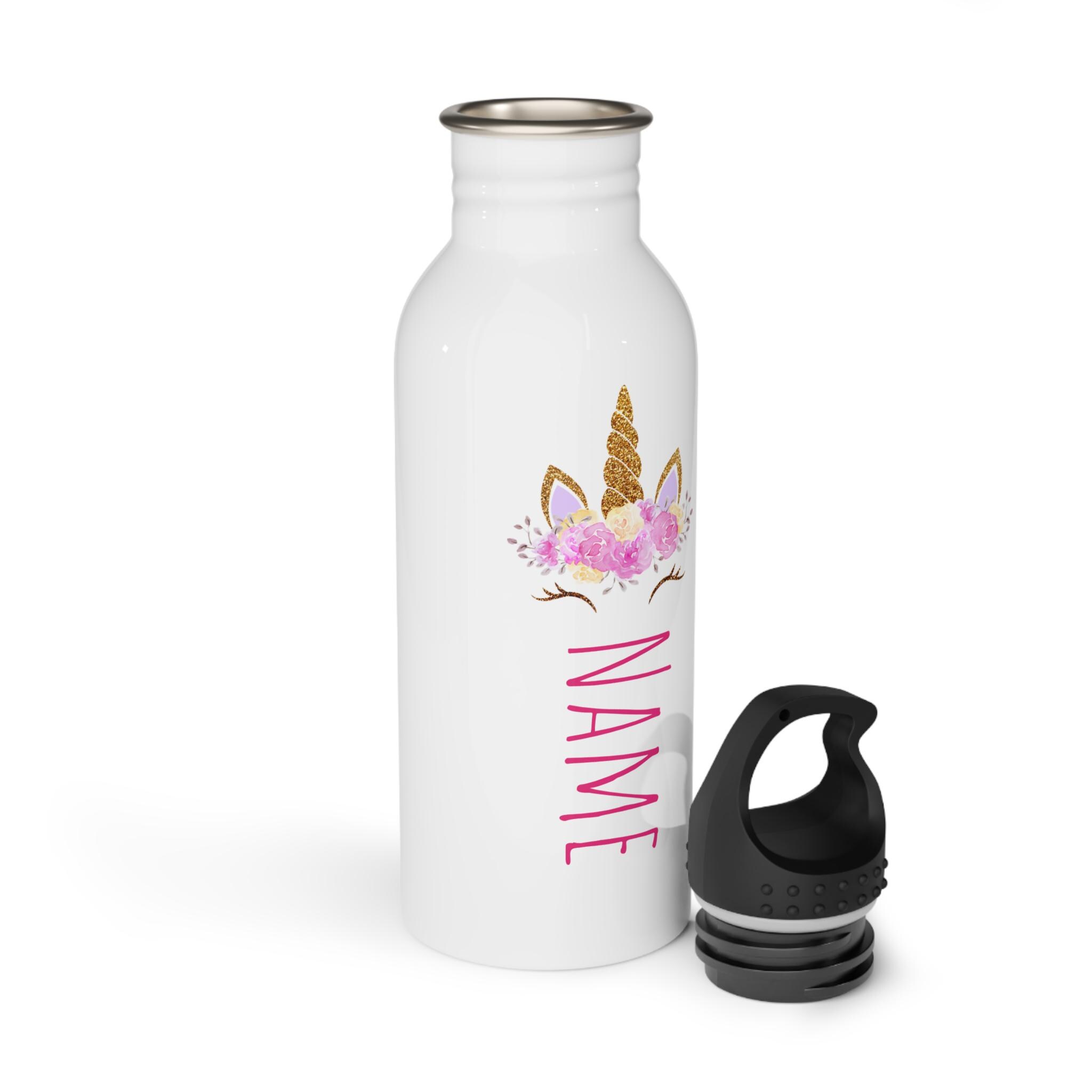 Personalized Unicorn Water Bottle: 20oz Stainless Steel Girls Bottle - Etsy