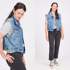 Vintage 90s Bongo Denim Vest Medium