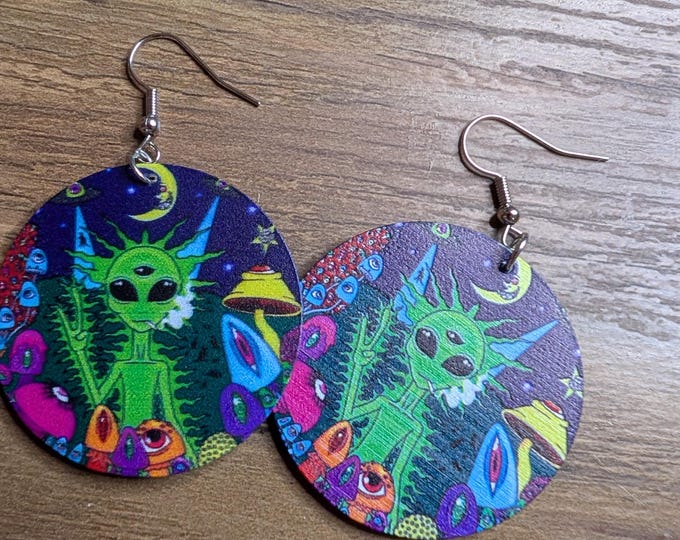 Trippy Alien Earrings