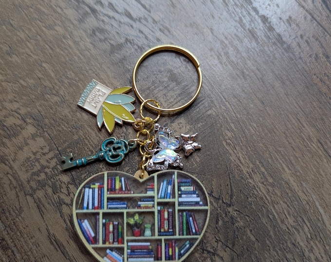 book lovers keychain