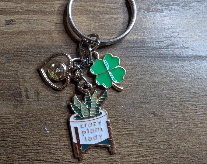 craZy plant human keychain