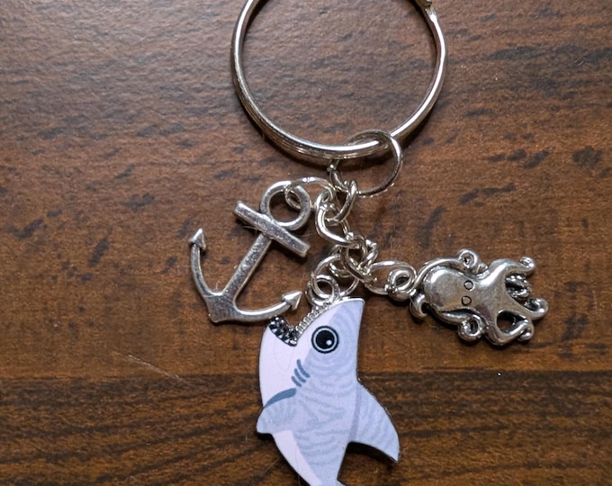 Shark week keychains