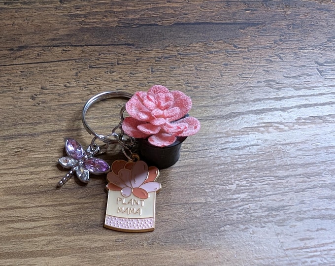3d plant keychain