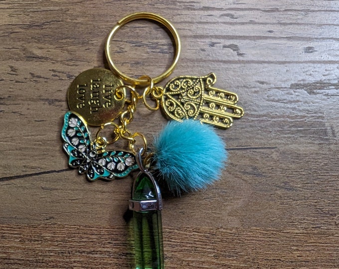 Gold chakra keychain