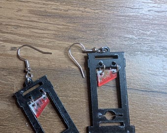 Guillotine Earrings: Halloween Jewelry