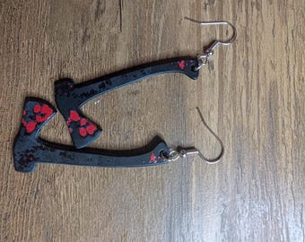 bloody weapon earrings