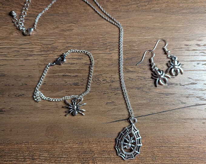 Spider jewelry set