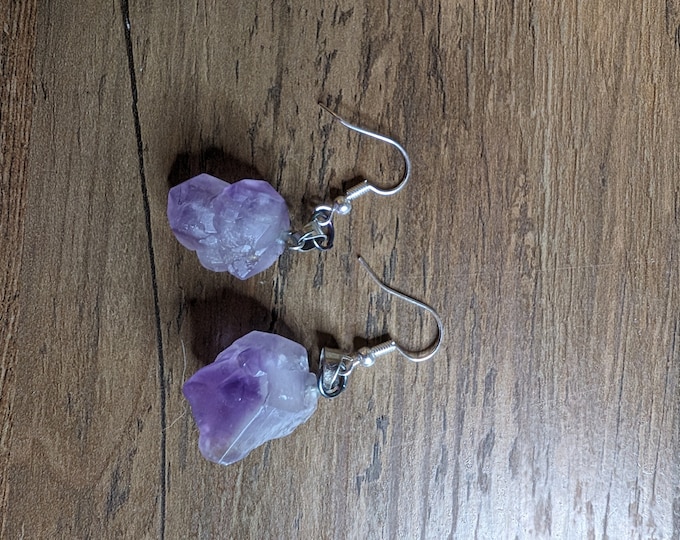 Handmade Crystal Amethyst Earrings