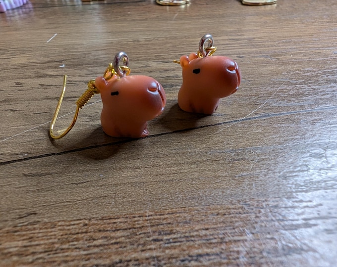 Handmade Capybara Earrings