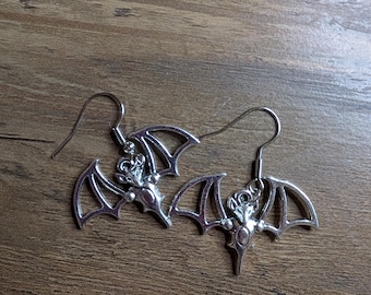 Halloween Bat Earrings