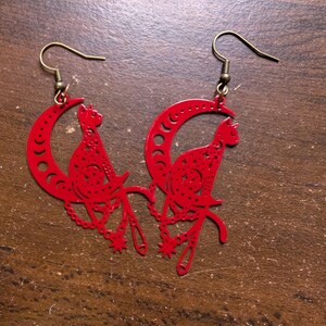 Moon Cat Earrings
