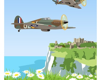 Edelstahl Windspinner 'Schlacht Um Großbritannien' – Spitfires Design, 55x26x15 Cm, Für Garten