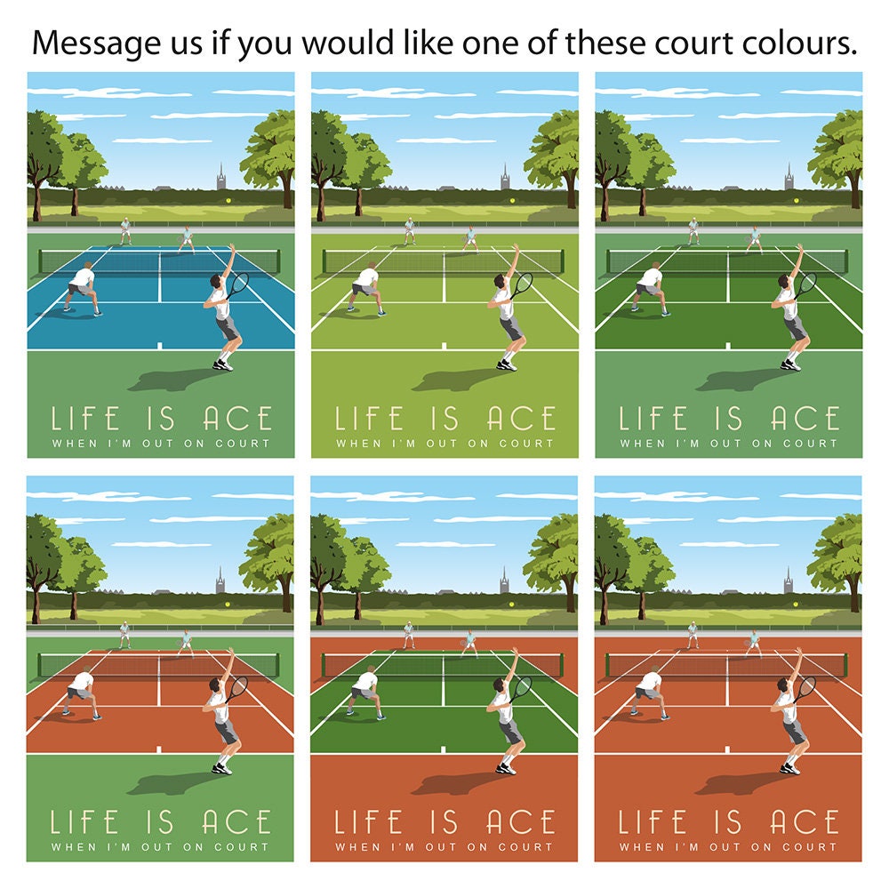 クレイコート テニス クラブ ポスター、ミックス ダブルス、女子、男子、ミックス ゲームから選択。テキストをカスタマイズ。人工コート。テニス ギフト  - Etsy 日本