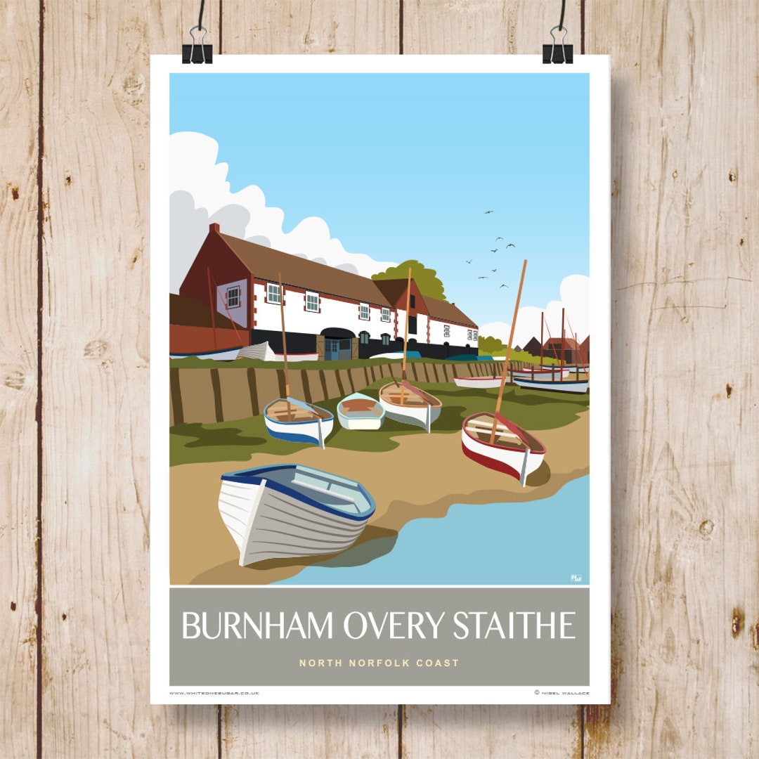 Burnham Overy Staithe North Norfolk Coast. Portrait A4 A3 - Etsy UK