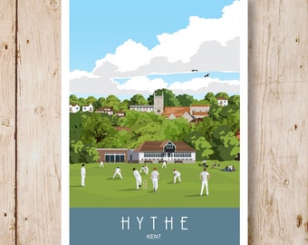 Club de Críquet y Squash de Hythe, Kent. A4, A3, A2, A1. Disponibles otros tamaños.