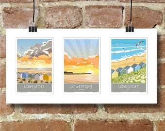 Lowestoft  triple mounted pictures. Travel poster Choose from over 800 prints