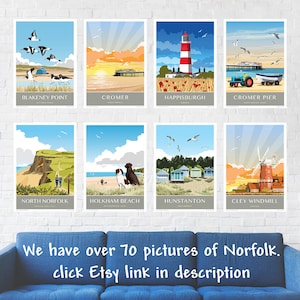 North Norfolk Travel Poster Art Prints. Norfolk Coast. Over 70 to choose from. See link below