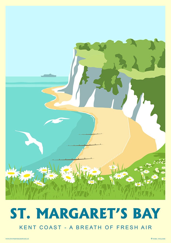ST MARGARET'S BAY. Poster of St Margaret's Bay Near Etsy UK