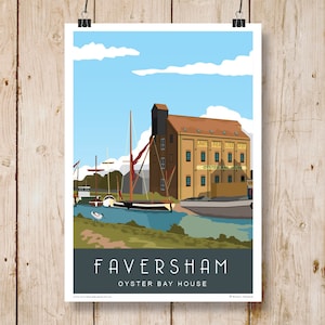 Oyster Bay House, Faversham Creek, Portrait. A4, A3, A2, A1 Landscape also available. Other sizes now available
