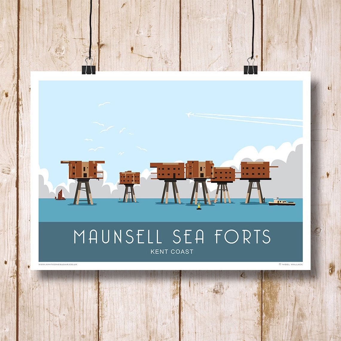Maunsell Sea Forts Whitstable Kent. A4 A3 A2 A1. Portrait | Etsy UK