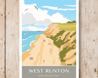 WEST RUNTON near Cromer, Norfolk. A4, A3, A2, A1.